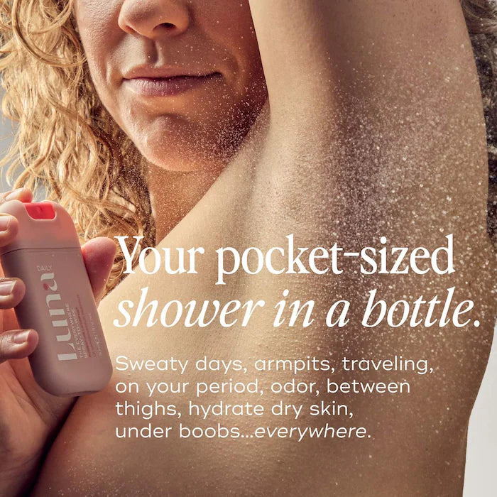 Luna Daily The Mini Everywhere Spray-to-Wipe - With Prebiotics + Vitamins C&E, Omegas 3 & 6 for Dry Skin