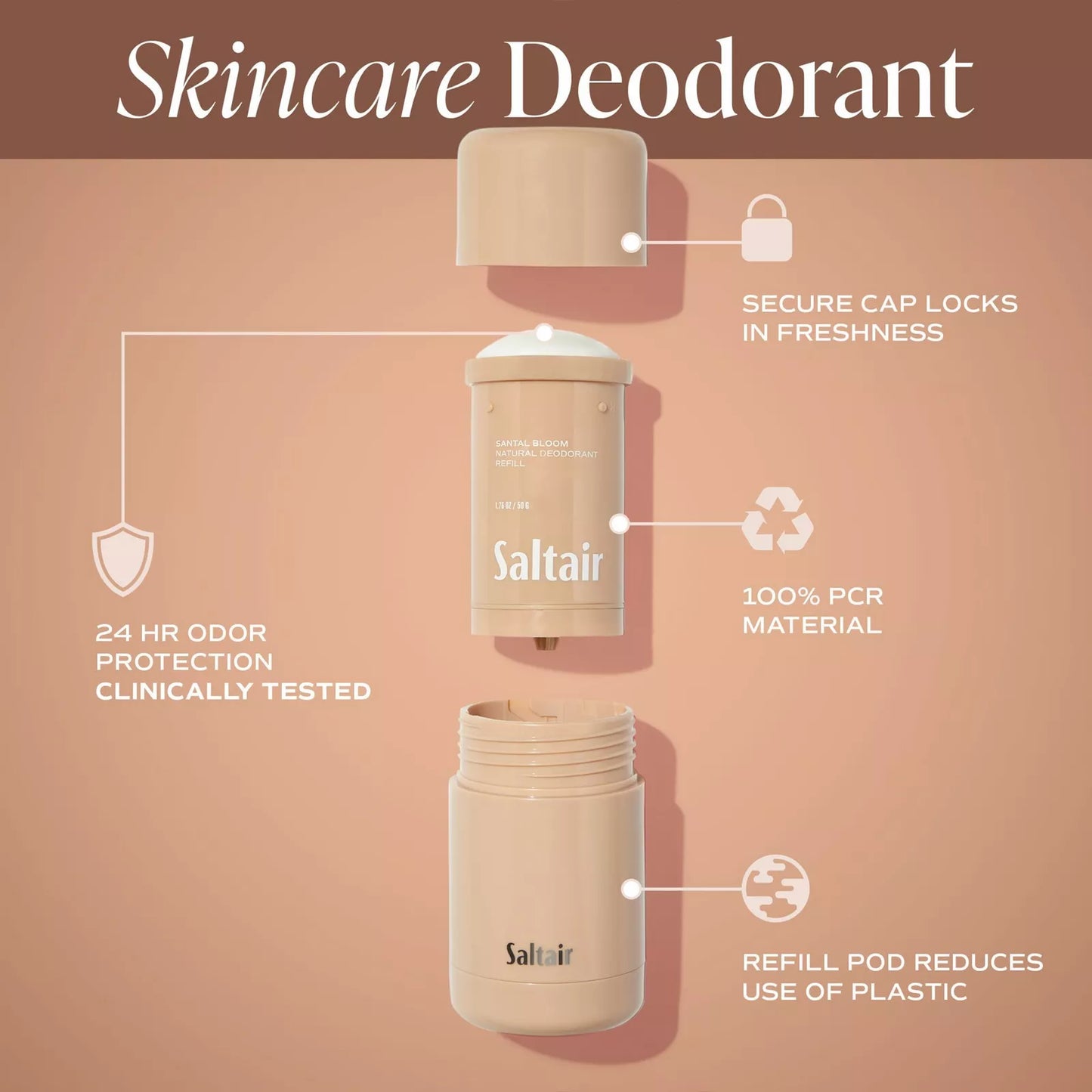 SALTAIR SANTAL BLOOM SKINCARE DEODORANT