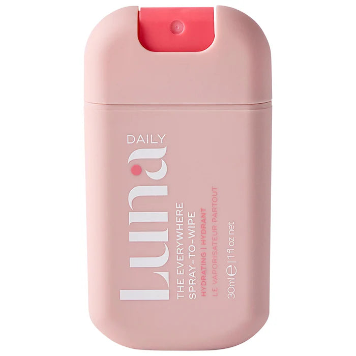 Luna Daily The Mini Everywhere Spray-to-Wipe - With Prebiotics + Vitamins C&E, Omegas 3 & 6 for Dry Skin