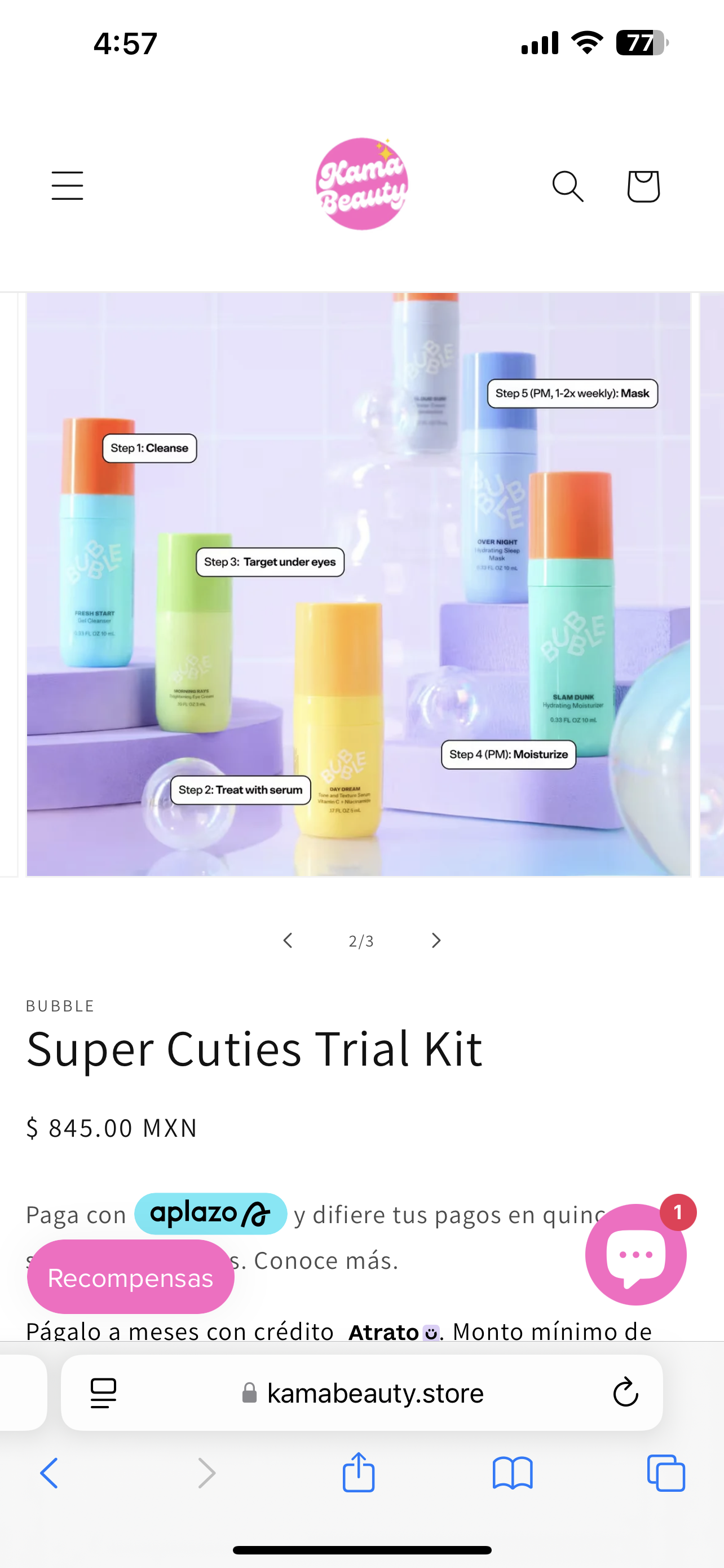BUBBLE SKIN CARE SÚPER CUTIES TRIAL KIT