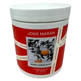 JOSIE MARAN BAKED LEMON BLISS WHIPPED ARGAN OIL BODY BUTTER ULTRA - HYDRATING