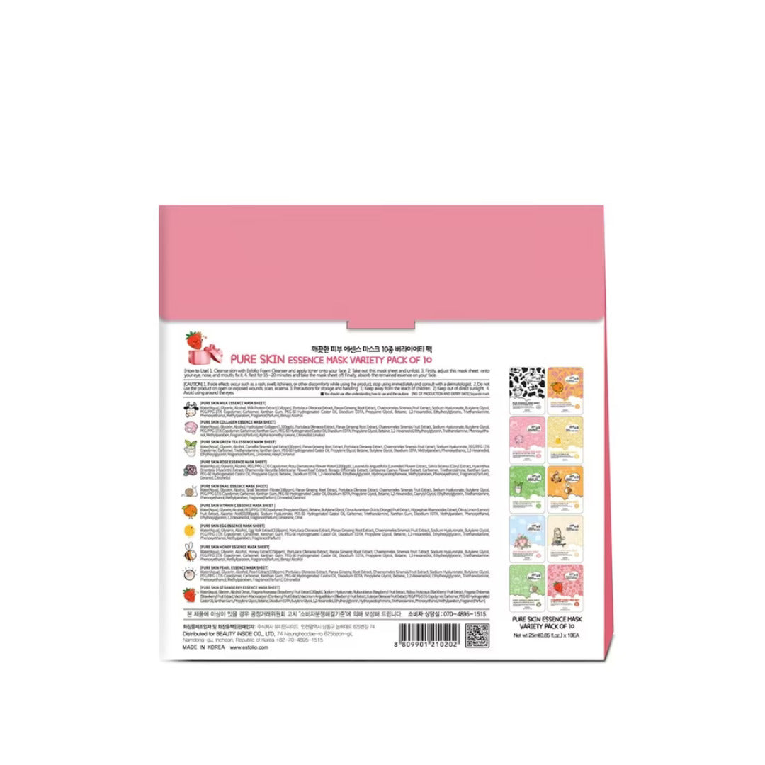 ESFOLÍO PURÉ SKIN ESSENXE MASK VARIETY PACK OF 10