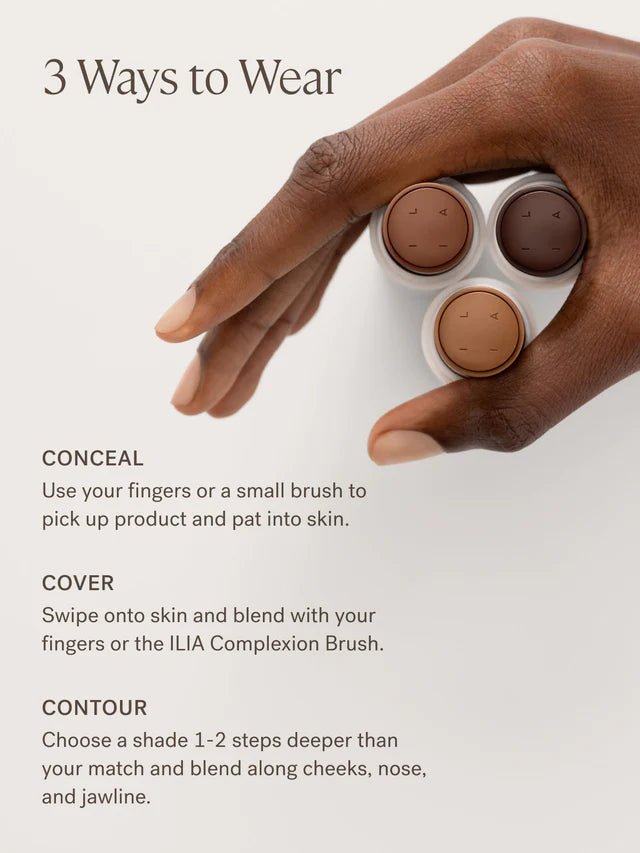 ILIA SKIN REWIND COMPLEXIÓN STICK WEIGHTLESS, FIRMING, SMOOTHING. CERAMIDE PEPTIDE COMPLEX