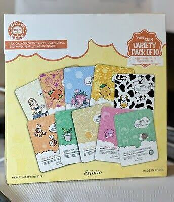 ESFOLÍO PURÉ SKIN ESSENXE MASK VARIETY PACK OF 10