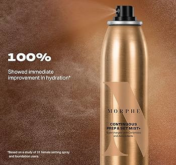 MORPHE, CONTINUOUS PREP & SET MIST + SUPERCHARGED WITH CERAMIDES AND ANTIOXIDANTS 2.8OZ/79.4G. *PRE ORDER*