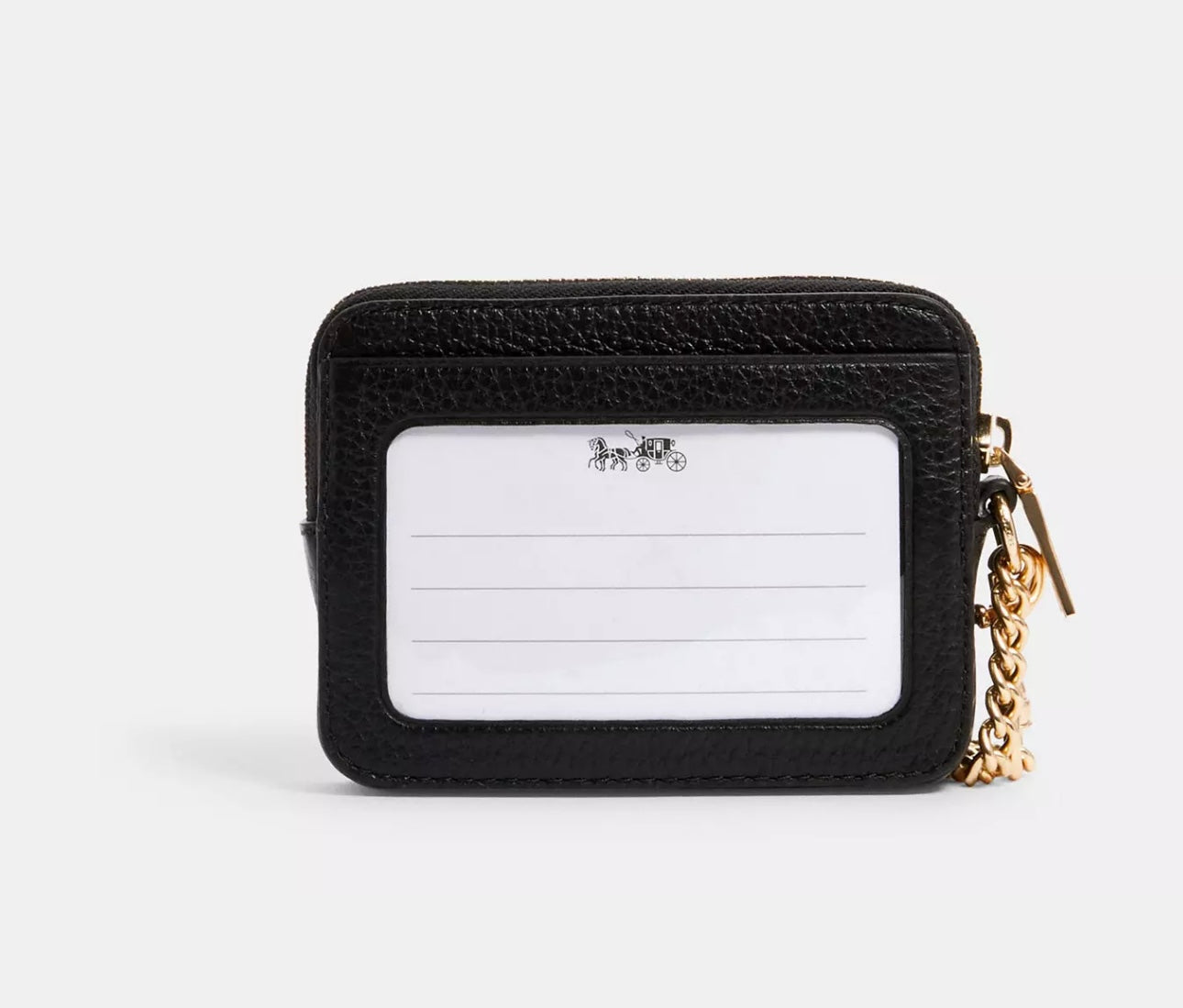 Coach Zip Card Case Black