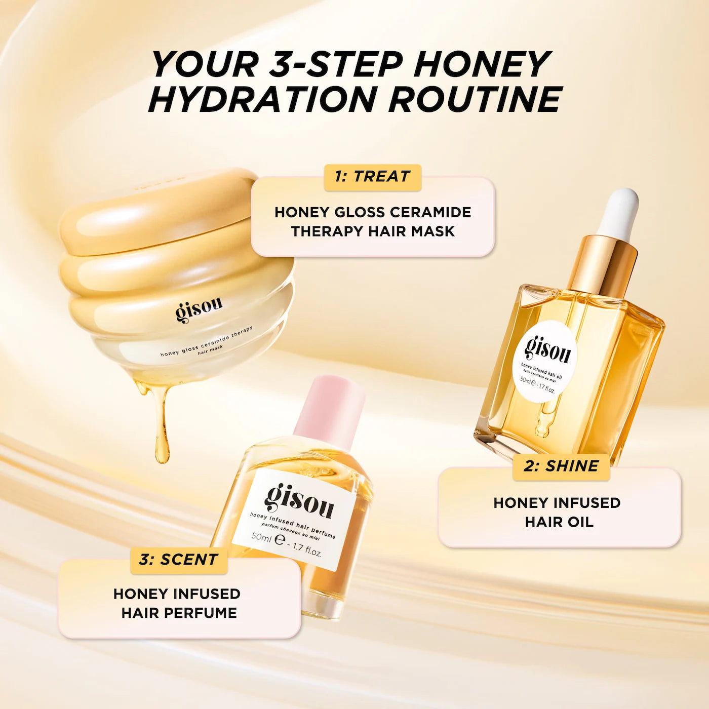 Gisou Honey Gloss Ceramide Therapy Hydrating Hair Mask *Pre-Order*