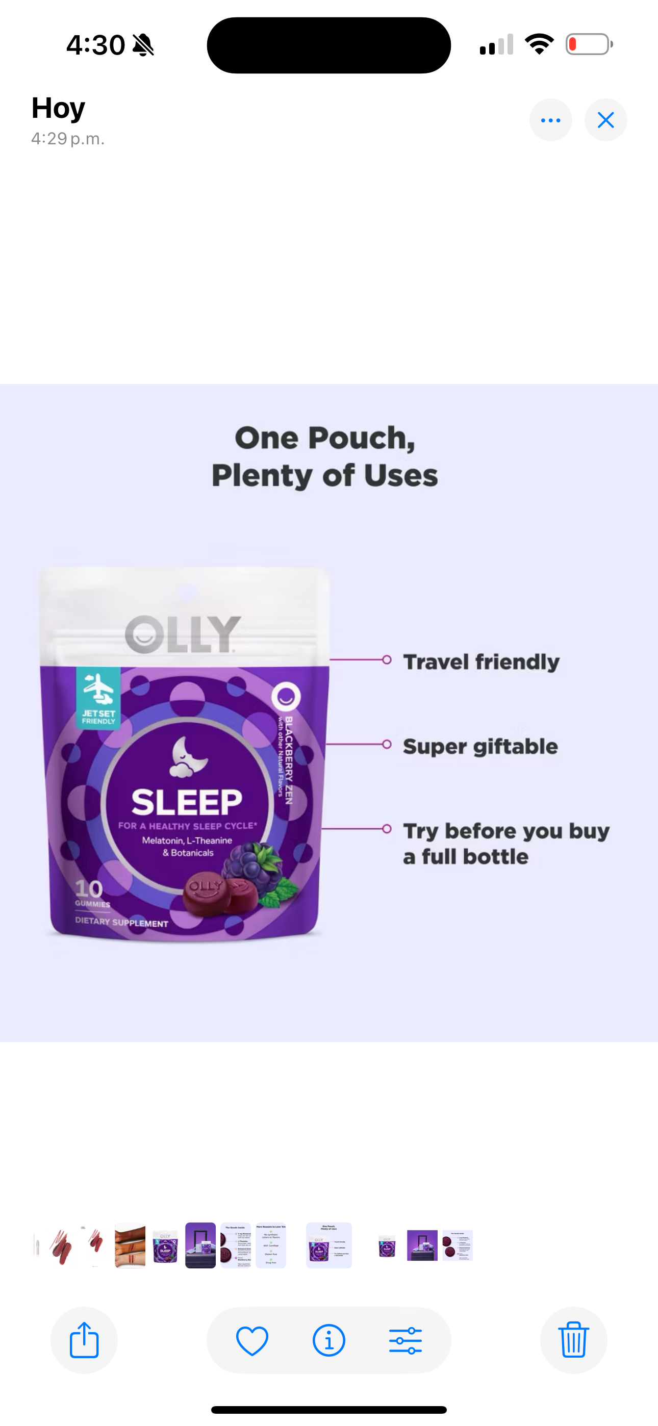 OLLY 3mg Melatonin Sleep Gummies - Blackberry Zen *PRE ORDER*