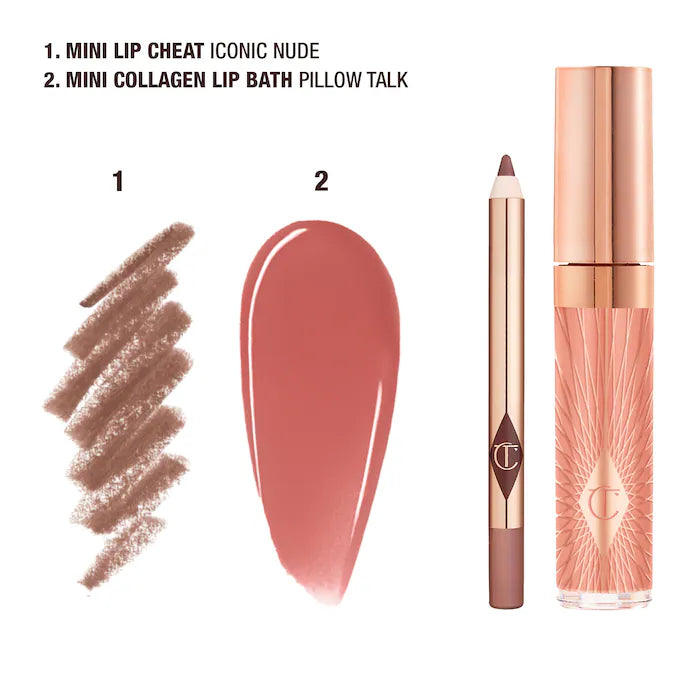 Charlotte Tilbury Mini Glossy Pink Lip Gloss + Lip Liner Set *Pre-Order*