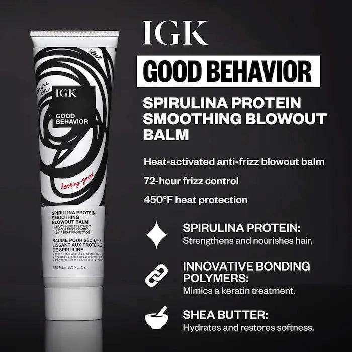 IGK
Good Behavior Spirulina Protein Anti-Frizz Smoothing  Balm