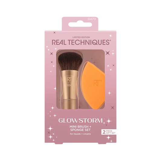 REAL TECHNIQUES GLOWSTORM MINK BRUS + SPONGE SET