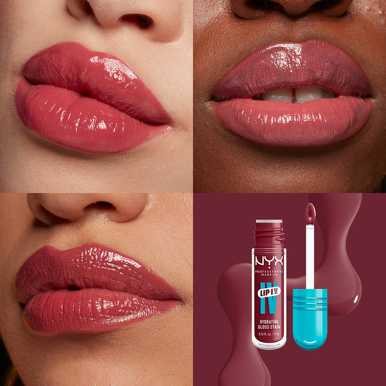 NYX LIP I.V. TINTA DE LABIOS HIDRATANTE EFECTO GLOSS
Gloss Sérum hidratante con efecto tinta
