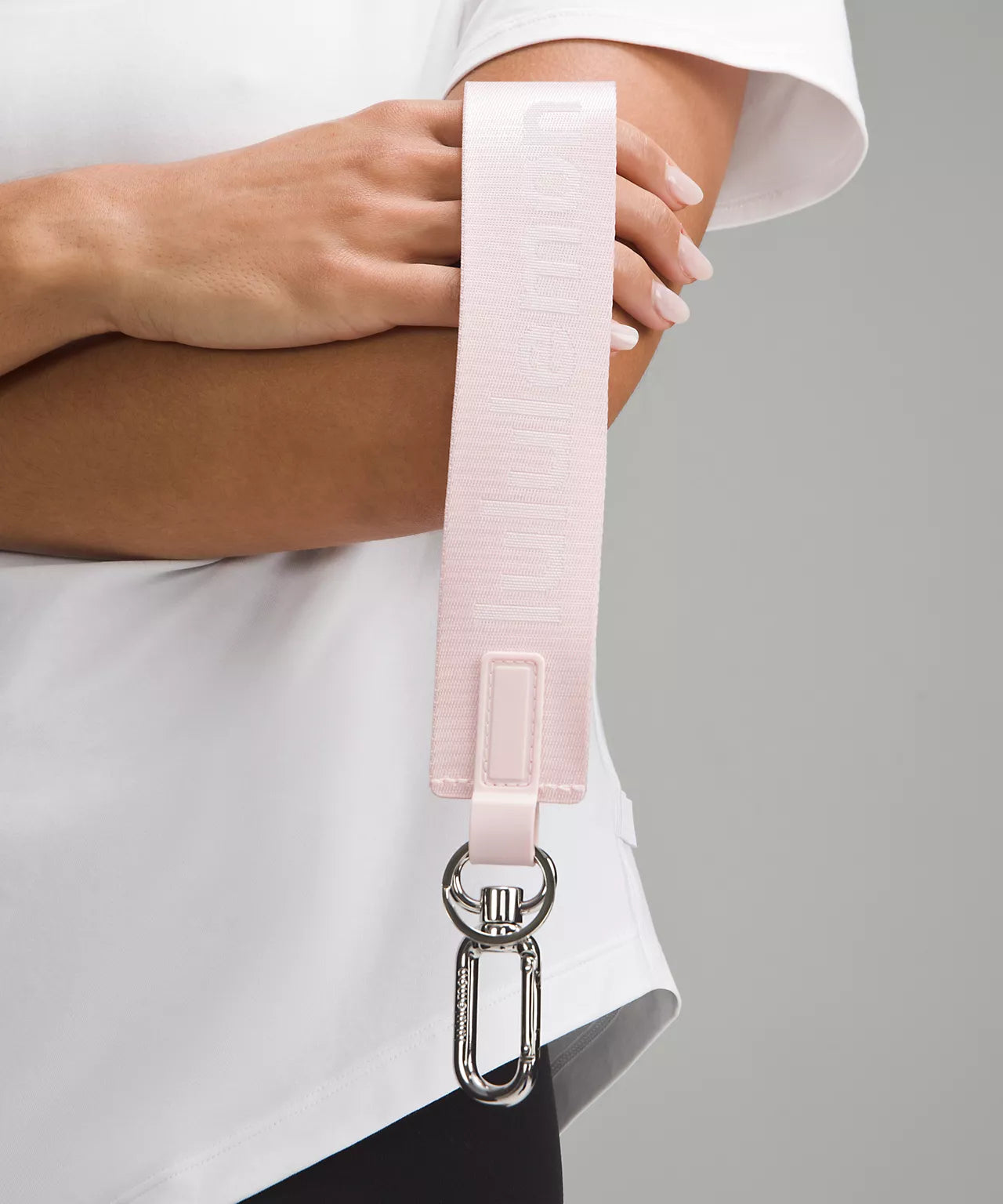 Lululemon Never Lost Keychain *Flush Pink/ White