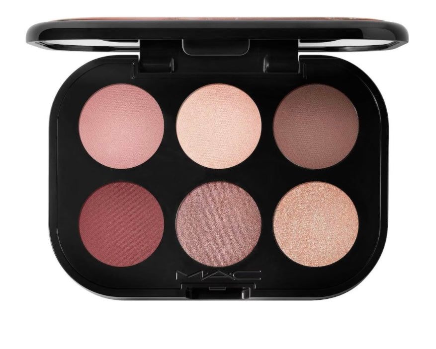 MAC CONCCET IN COLOUR EYE SHADOW PALETTE / PALLETE EMBEDDED IN BURGUNDY