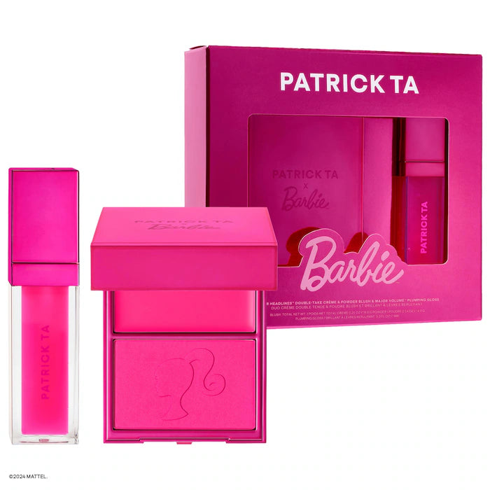 PATRICK TA
Patrick Ta x Barbie™ Blush Duo and Lip Plumper Set *Pre-Order*