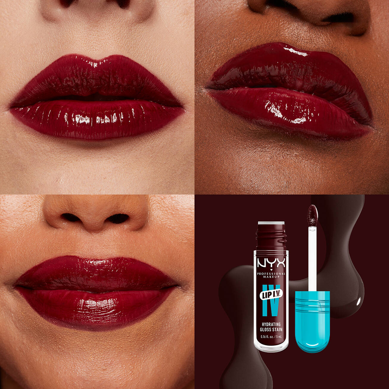 NYX LIP I.V. TINTA DE LABIOS HIDRATANTE EFECTO GLOSS
Gloss Sérum hidratante con efecto tinta