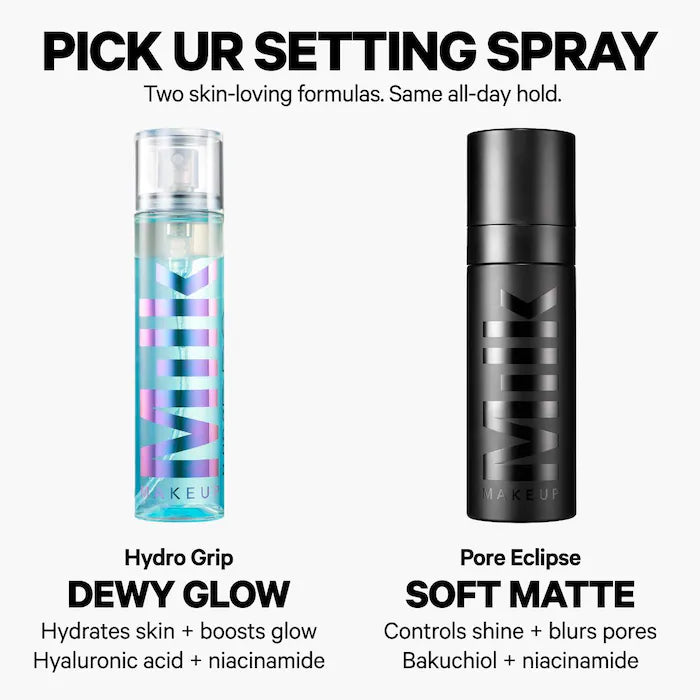 MILK MAKEUP
Pore Eclipse Mattifying + Blurring Transfer-Proof Setting Spray