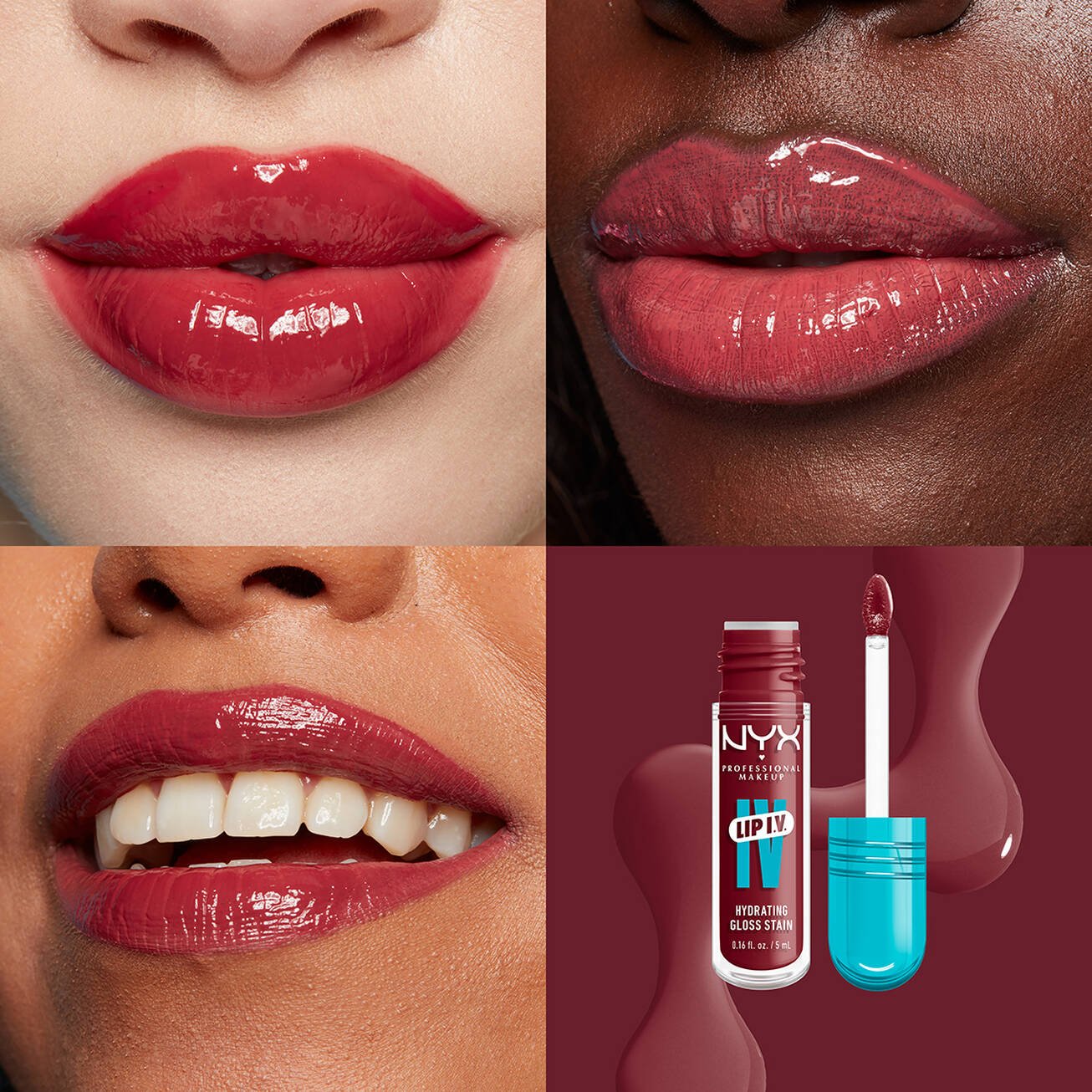 NYX LIP I.V. TINTA DE LABIOS HIDRATANTE EFECTO GLOSS
Gloss Sérum hidratante con efecto tinta