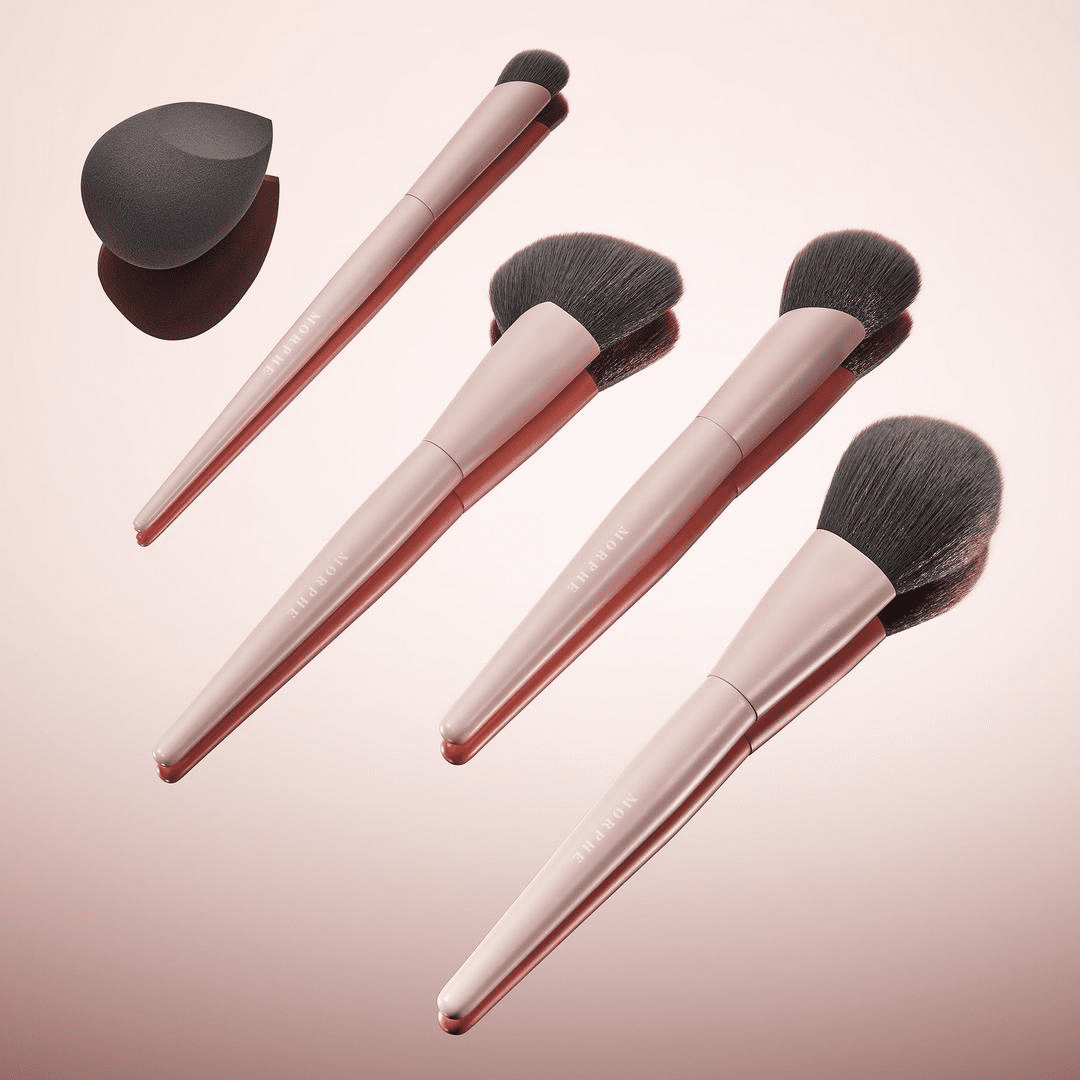 Morphe Face Shaping Essentials Bamboo & Charcoal-Infused Face Brush Set (empaque levemente maltratado)