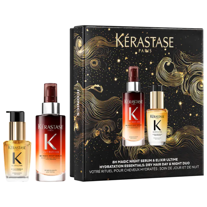 Kérastase
Iconic Hair Heroes Gift Set: 8H Magic Night Serum & Mini Elixir Ultime Hair Oil *Pre-Order*