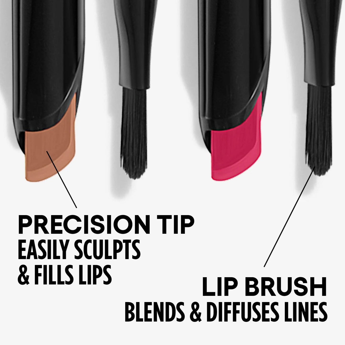 GXVE POUT TO GET REAL
MATTE LIP LINER WITH DUAL-ENDED LIP BRUSH