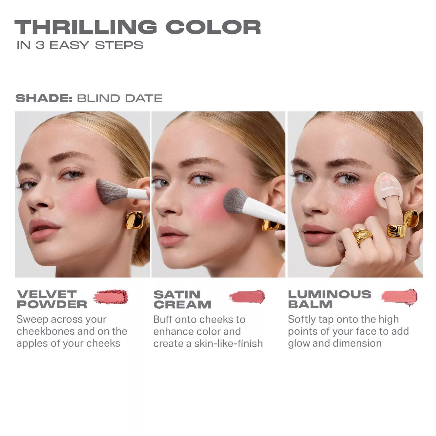 Morphe Cheek Thrills Multi-Finish Face Trio * PRE ORDER*