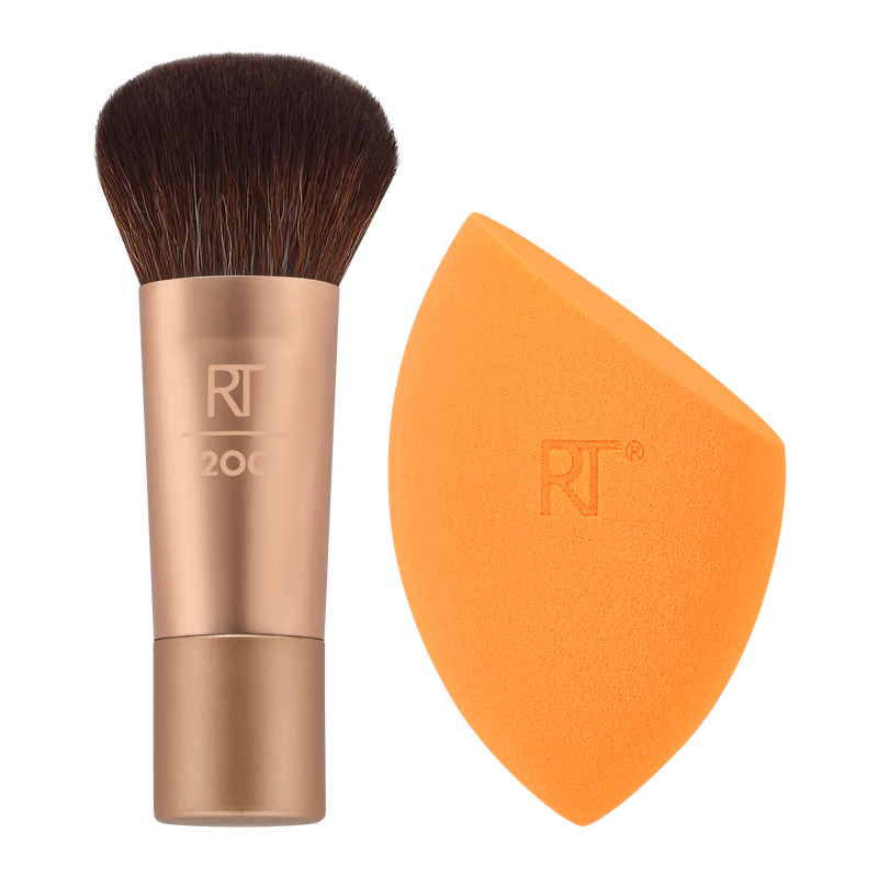 REAL TECHNIQUES GLOWSTORM MINK BRUS + SPONGE SET