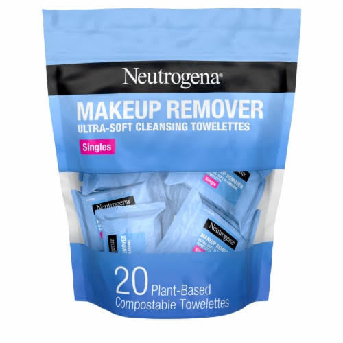 NEUTROGENA FRAGANCE FREE MAKEUP REMOVER ULTRA- SOFT CLEANSING TOWELETTES 20 pz