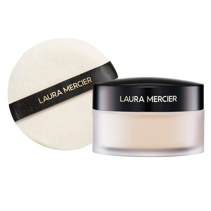 LAURA MERCIER INDULGENT ICONS TRANSLUCENT LOOSE SETTING POWDER & PUFF ULTRA- BLUR
