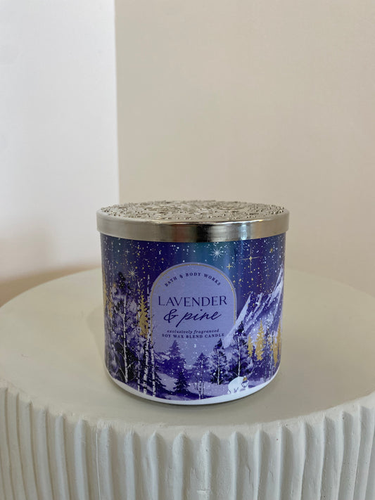 BATH & BODY CANDLE  - LAVENDER & PINE