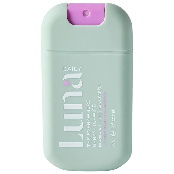 Luna Daily  The Mini Everywhere Spray-To-Wipe - With Prebiotics + Vitamins C&E, for Sensitive Skin