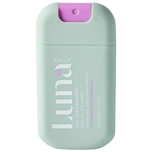 Luna Daily  The Mini Everywhere Spray-To-Wipe - With Prebiotics + Vitamins C&E, for Sensitive Skin