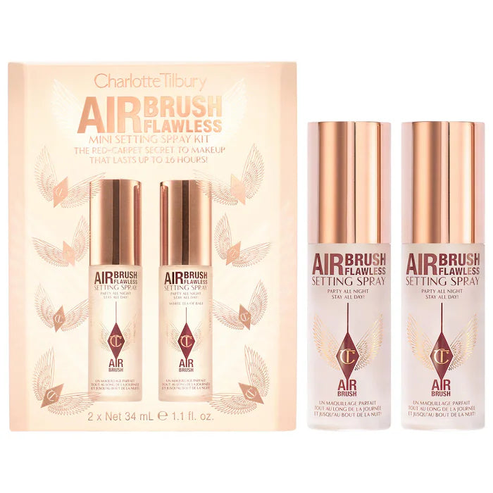 CHARLOTTE TILBURY MINI AIRBRUSH FLAWLESS SETTING SPRAY DÚO GIFT SET