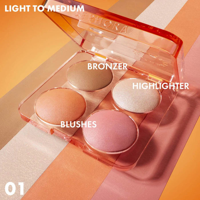 SEPHORA COLLECTION Colorful Face Bronzer, Blush & Highlighter Palette *Pre-Order*