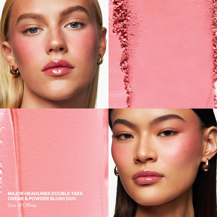 PATRICK TA Patrick's Glow and Gloss Set: Major Headlines Blush Duo and Lip Gloss Makeup Gif *Pre-Order*