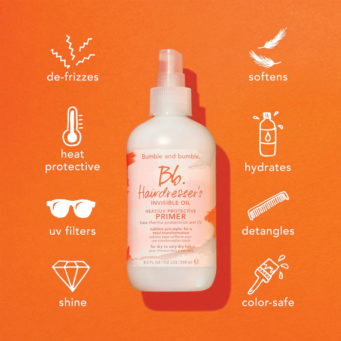 Bumble and bumble
Hairdresser’s Invisible Oil Heat Protectant Leave In Conditioner Primer *Pre-Order*