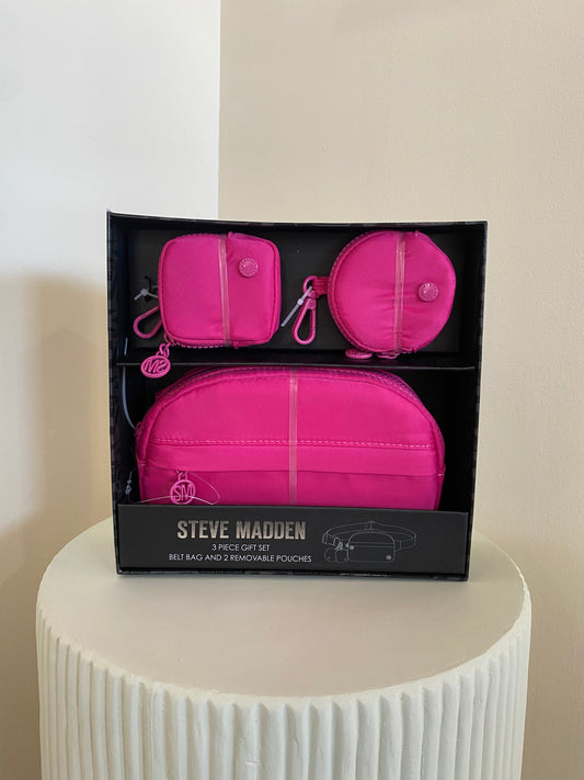 STEVE MADDEN - 3 piece gift set belt bag