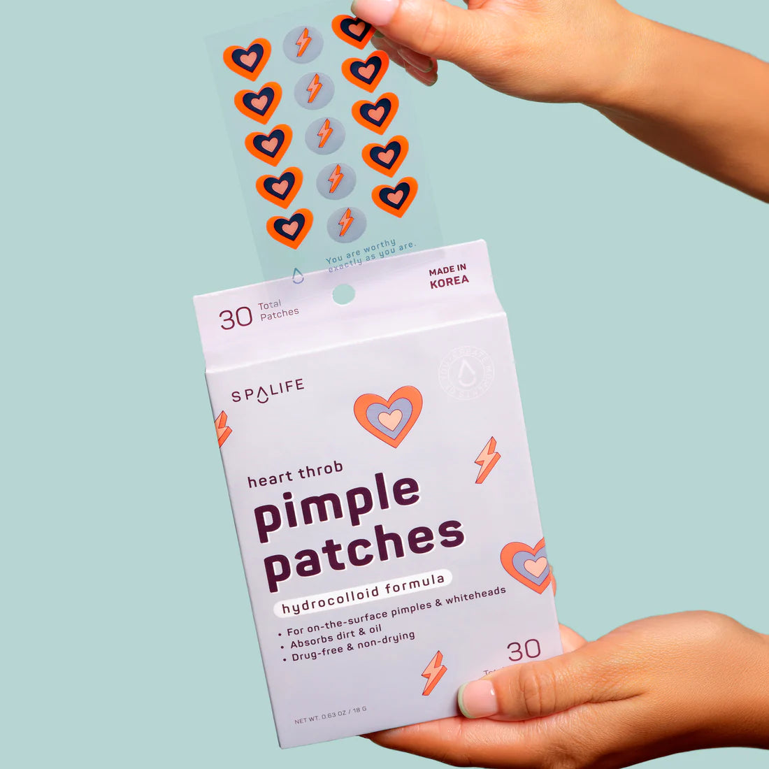 SPA LIFE HEART THROB PIMPLE PATCHES hydrocolloid formula (30patches)