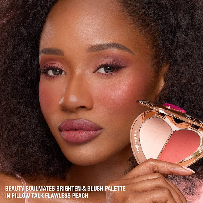 Charlotte Tilbury Pillow Talk Beauty Soulmates Airbrush Flawless Finish Brightening and Blush Powder Palette *Pre-Order*