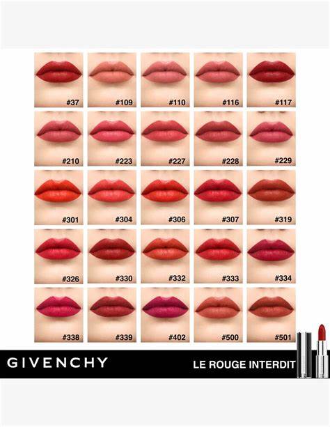 GIVENCHY le rouge interdit intense silk (labial semi mate)