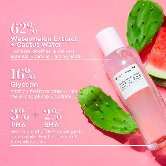 GLOW RECEPIE Watermelon Glow PHA + BHA Pore-Tight Toner